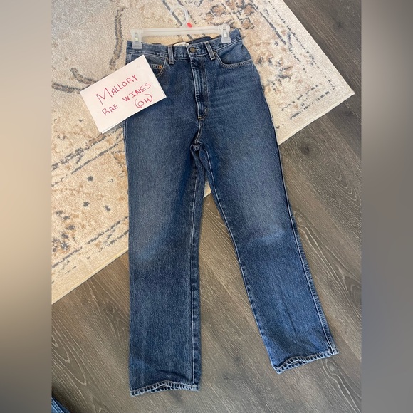 Agolde Women's Straight Leg Blue Jeans - Picture 1 of 2